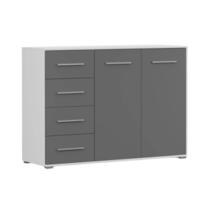 Komoda Frida 01 2D4S Biały/Szary 823922 Komoda Frida 01 2D4S Biały/Szary 823922
