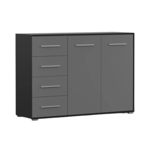 Komoda Frida 01 2D4S Czarny/Szary 825433 Komoda Frida 01 2D4S Czarny/Szary 825433