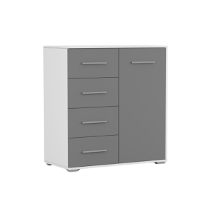 Komoda Frida Mini 01 1D4S Biały/Szary 823916 Komoda Frida Mini 01 1D4S Biały/Szary 823916