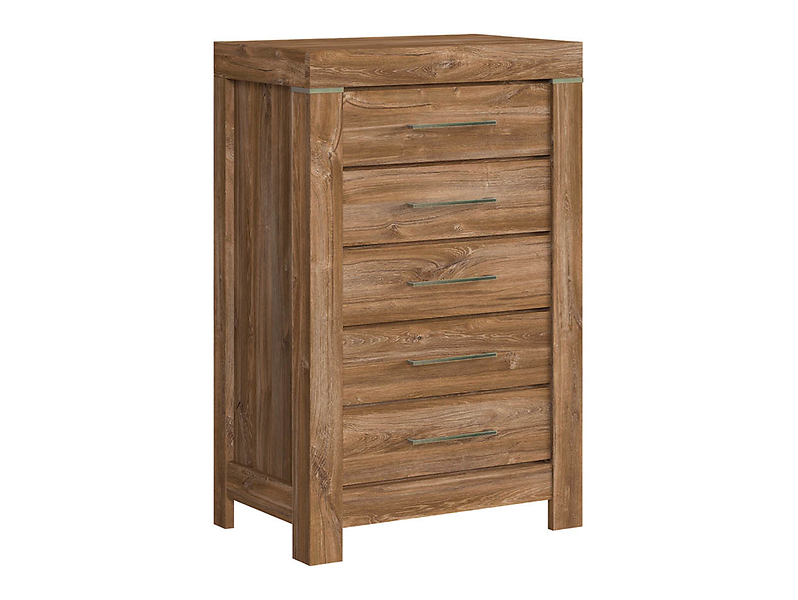 Komoda Gent 70 cm z 5 szufladami dąb stirling 12892