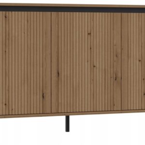 KOMODA GLAMOUR 149 cm RYFLE Nóżki METAL 3D DĄB EVOKE OSAKA 349730