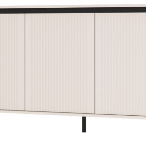 KOMODA GLAMOUR 149 cm RYFLE Nóżki METALOWE 3D BEŻOWA OSAKA 349729