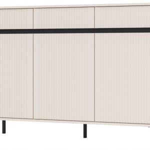 KOMODA GLAMOUR 149 cm RYFLE Nóżki METALOWE 3D3S BEŻOWA OSAKA 349725