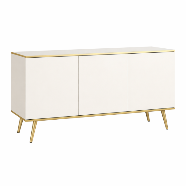 Komoda GOLD biała + złote dodatki 1017553
