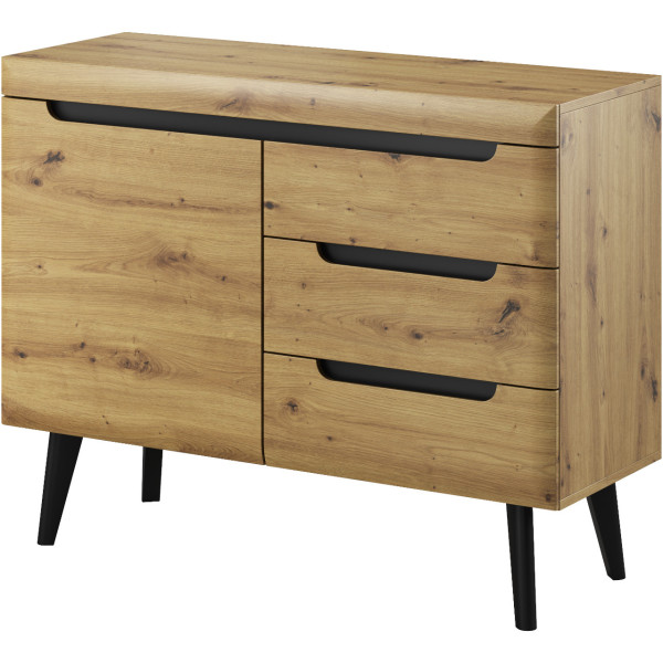 Komoda GROVE 07 dąb artisan / czarny 264353