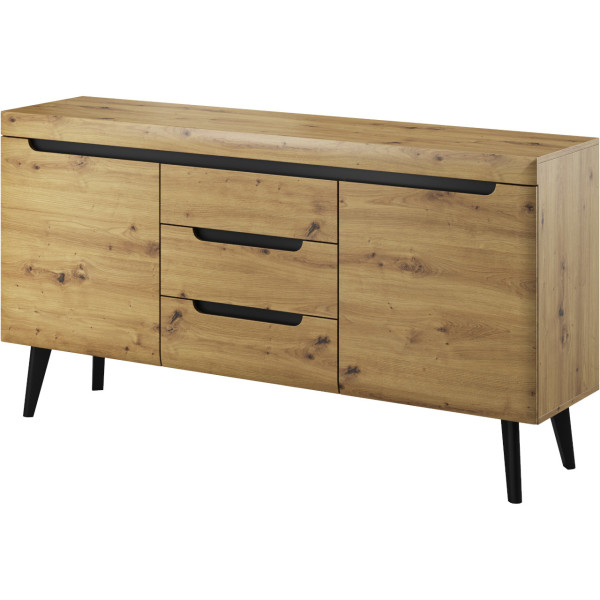 Komoda GROVE 08 dąb artisan / czarny 264354