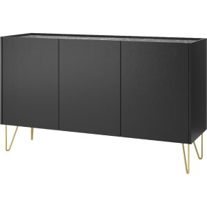 Komoda HARMONIX 03 czarny / czarny marmur 246628 Komoda HARMONIX 03 czarny / czarny marmur 246628