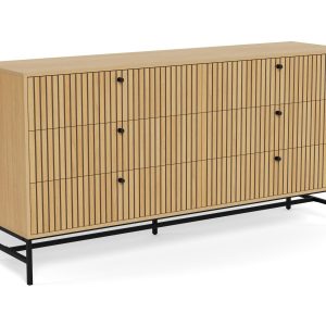 Komoda Harper Lamel 80×157 cm, 6 szuflad 962545 Komoda Harper Lamel 80×157 cm, 6 szuflad 962545
