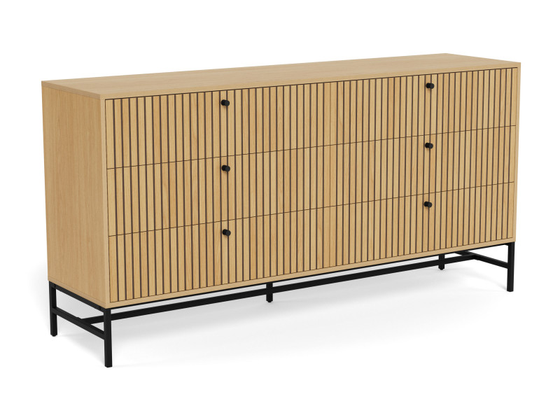 Komoda Harper Lamel 80x157 cm, 6 szuflad 962545