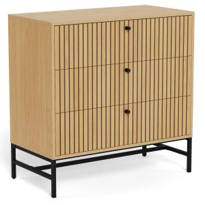 Komoda Harper Lamel 80×80 cm z 3 szufladami 962546 Komoda Harper Lamel 80×80 cm z 3 szufladami 962546