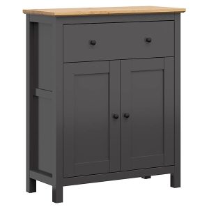 Komoda Hesen 101 cm z 2 drzwiami i szufladą grafit 56303 Komoda Hesen 101 cm z 2 drzwiami i szufladą grafit 56303