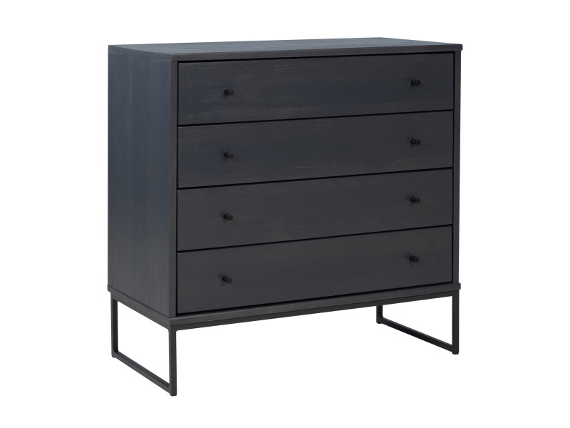 Komoda I drewno i metal MEGAN LOFT, kolor antracyt 115530
