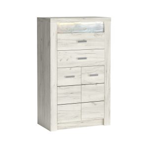 Komoda INDIANAPOLIS CRAFT BIAŁY z szufladami ozdobna 76 cm 135974 Komoda INDIANAPOLIS CRAFT BIAŁY z szufladami ozdobna 76 cm 135974