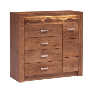 Komoda INDIANAPOLIS JESION JASNY z szufladami i szybą szeroka 108 cm 135967 Komoda INDIANAPOLIS JESION JASNY z szufladami i szybą szeroka 108 cm 135967