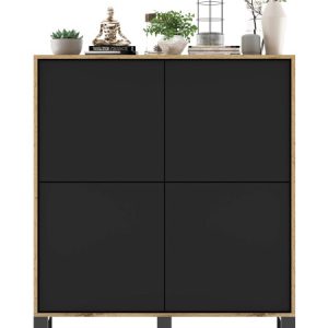 Komoda Industrialna komoda Loft czarny MAT 113 cm 58132 Komoda Industrialna komoda Loft czarny MAT 113 cm 58132