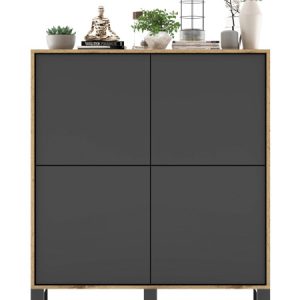 Komoda Industrialna komoda Loft Grafit MAT 113 cm 58137 Komoda Industrialna komoda Loft Grafit MAT 113 cm 58137