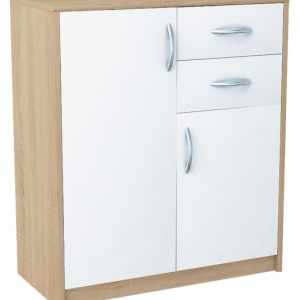 Komoda K020 Dąb Sonoma-Biały 85x74x35 cm Bestseller 570160 Komoda K020 Dąb Sonoma-Biały 85x74x35 cm Bestseller 570160