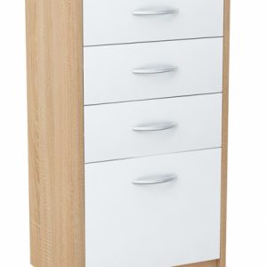 Komoda K026 Dąb Sonoma-Biały 85x45x35 cm Bestseller 636291 Komoda K026 Dąb Sonoma-Biały 85x45x35 cm Bestseller 636291