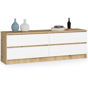 Komoda k160 4sz clp pk dąb artisan / biały 716501 Komoda k160 4sz clp pk dąb artisan / biały 716501