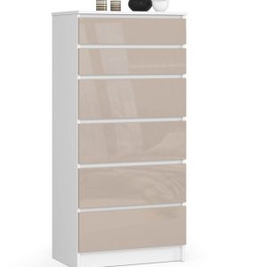 Komoda K60 6Sz Clp Pk Capuccino Połysk 710340 Komoda K60 6Sz Clp Pk Capuccino Połysk 710340