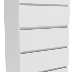 Komoda K606BIA biała 60cm wysoka szafka na ubrania zabawki regał 6 szuflad 718713 Komoda K606BIA biała 60cm wysoka szafka na ubrania zabawki regał 6 szuflad 718713