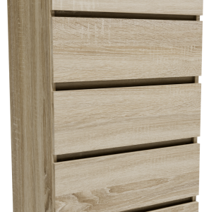 Komoda K606SON sonoma 60cm wysoka szafka na ubrania zabawki regał 6 szuflad 718704 Komoda K606SON sonoma 60cm wysoka szafka na ubrania zabawki regał 6 szuflad 718704