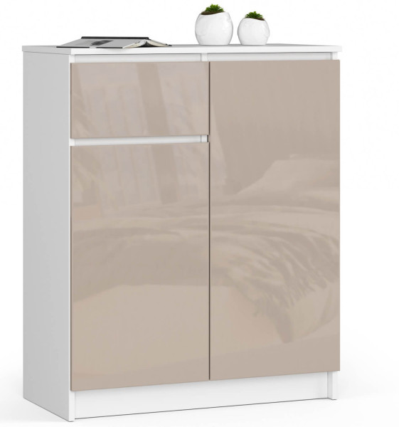 Komoda K80 2D 1Sz Clp Pk Cappuccino Połysk 710429