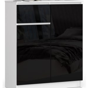 Komoda K80 2D 1Sz Clp Pk Czarny Połysk 710452 Komoda K80 2D 1Sz Clp Pk Czarny Połysk 710452