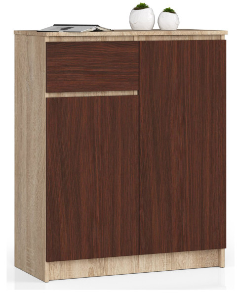 Komoda K80 2D 1Sz Clp Pk Dąb Sonoma / Wenge 710442
