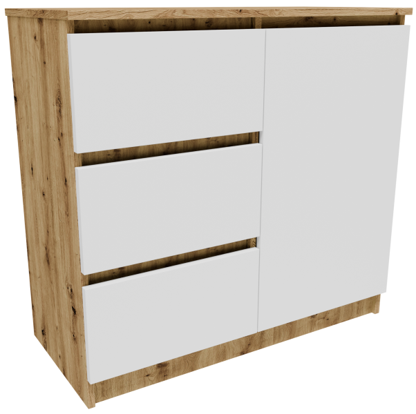 Komoda K8JER1D3S artisan-biały 80cm mała szafka regał na ubrania zabawki 771124