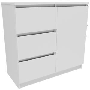 Komoda K8JER1D3S biała 80cm mała pojemna szafka regał na ubrania zabawki 720818 Komoda K8JER1D3S biała 80cm mała pojemna szafka regał na ubrania zabawki 720818