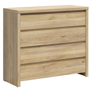 Komoda Kaspian 105 cm z 4 szufladami dąb mauvella 1064862 Komoda Kaspian 105 cm z 4 szufladami dąb mauvella 1064862
