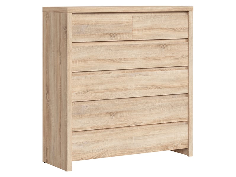 Komoda Kaspian 105 cm z 6 szufladami dąb sonoma 33454