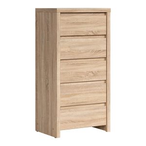 Komoda Kaspian 56 cm z 5 szufladami dąb sonoma 1166 Komoda Kaspian 56 cm z 5 szufladami dąb sonoma 1166