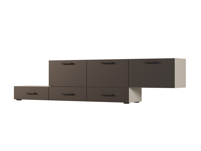 Komoda Kaszmirowy Beż / Czarny Onyx Multi-Smart 180 – 240 cm 1066093