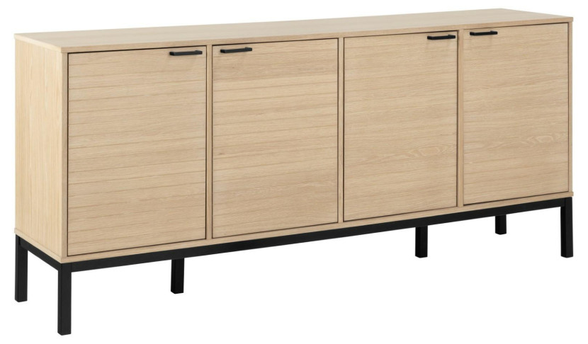 KOMODA Kensington 4 PÓŁKI szeroka DĄB BIELONY 180x40x80 cm 576296