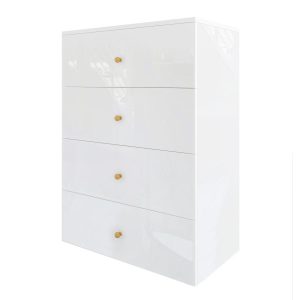 Komoda Klara 60 4S Biały Połysk/Z 60X43X90 Cm 940193 Komoda Klara 60 4S Biały Połysk/Z 60X43X90 Cm 940193