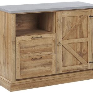 Komoda kredens z szufladami jasne drewno 70345 Komoda kredens z szufladami jasne drewno 70345