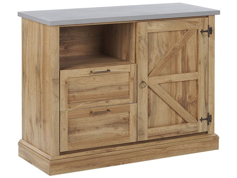 Komoda kredens z szufladami jasne drewno 70345