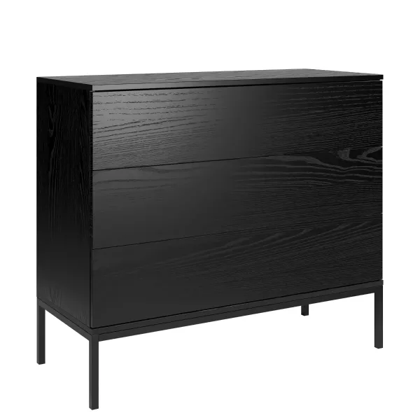 Komoda KRON 3S 100cm czarny dąb 639209