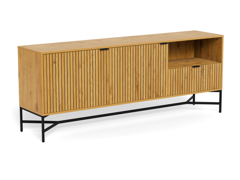 Komoda Lamel loft 180 cm, kolor dębowy 872897