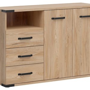 Komoda Lara 130 cm z 2 drzwiami 3 szufladami i półką jesion belarus 35738 Komoda Lara 130 cm z 2 drzwiami 3 szufladami i półką jesion belarus 35738