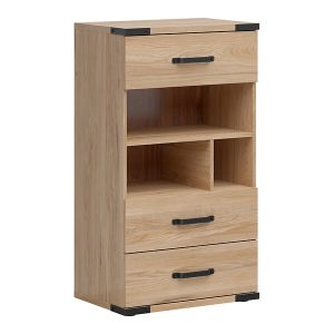 Komoda Lara 60 cm z 3 szufladami i półkami jesion belarus 35739 Komoda Lara 60 cm z 3 szufladami i półkami jesion belarus 35739