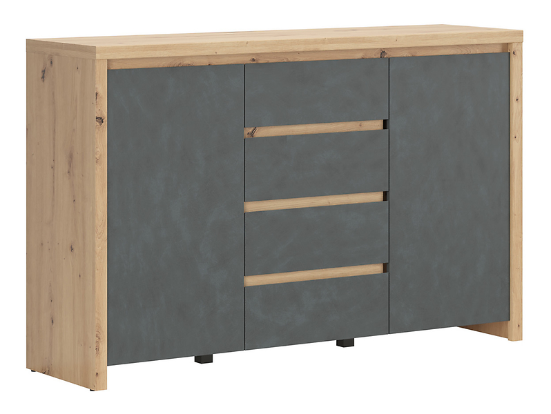 Komoda Larios 143 cm z 2 drzwiami i 4 szufladami dąb artisan/matera 57666