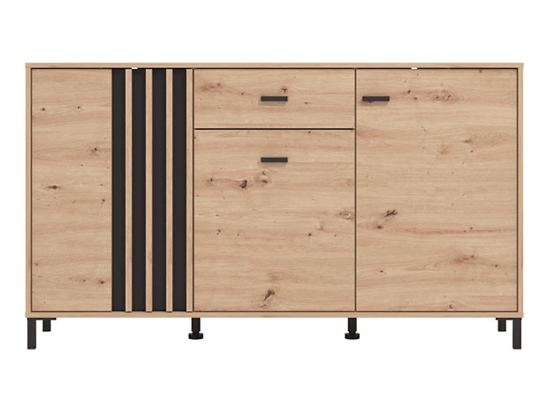 Komoda Laval 157 cm z 3 drzwiami i szufladą dąb artisan 803255