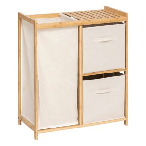KOMODA ŁAZIENKOWA Tidy Box bambus kosz na pranie 2 szuflady 594178