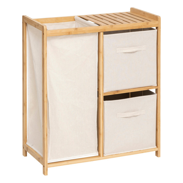 KOMODA ŁAZIENKOWA Tidy Box bambus kosz na pranie 2 szuflady 594178