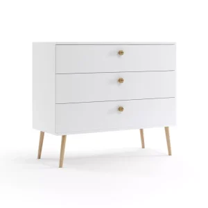 Komoda LEBEL 2 z szufladami 100cm biała mat 551589 Komoda LEBEL 2 z szufladami 100cm biała mat 551589