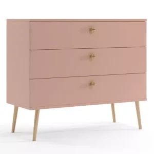 Komoda LEBEL 2 z szufladami 100cm różowa 551592 Komoda LEBEL 2 z szufladami 100cm różowa 551592