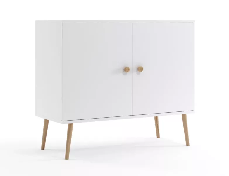 Komoda LEBEL z drzwiczkami 100cm biała mat 551615